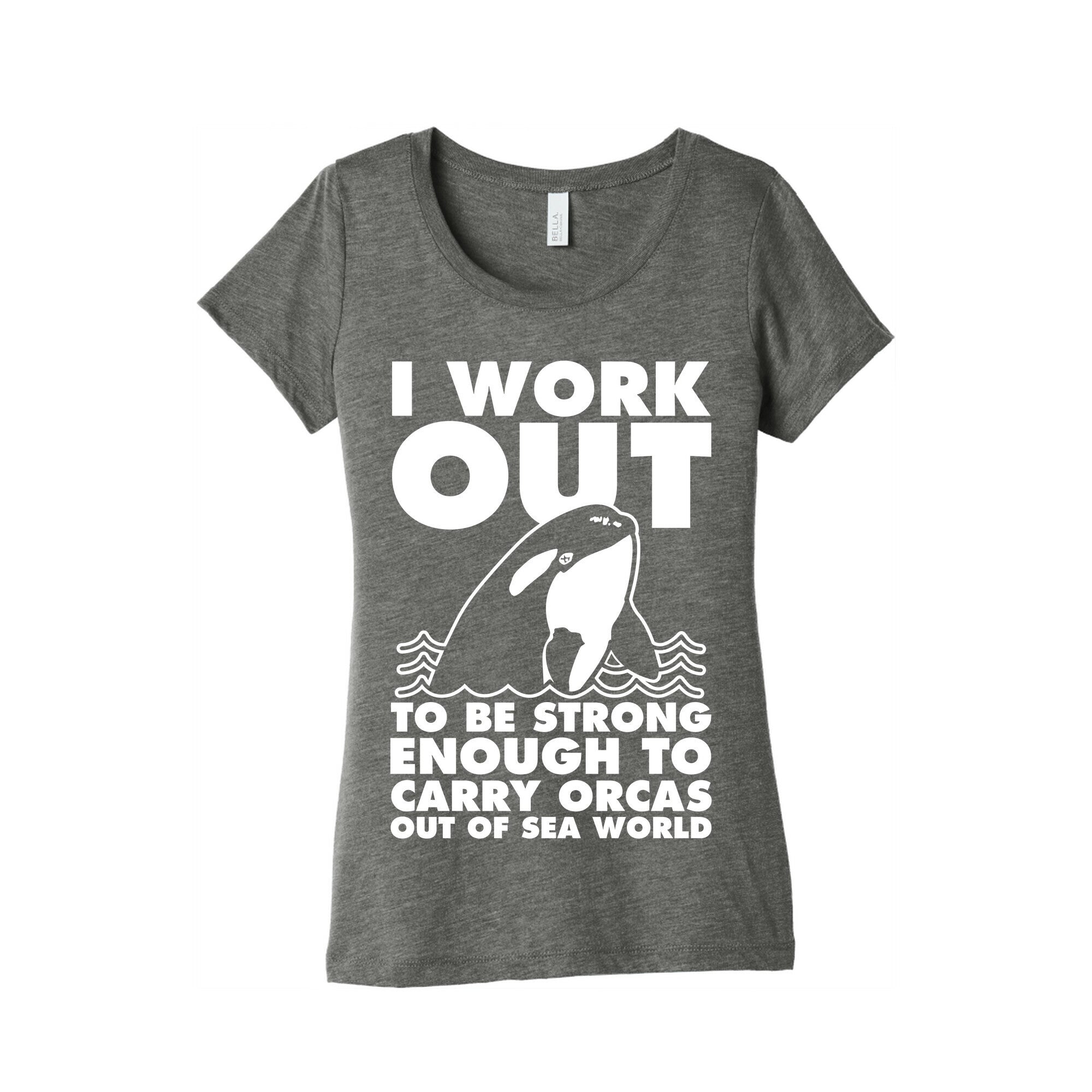 I Work Out to be Strong Enough to Carry Orcas Out of Sea World Women's Triblend Tee